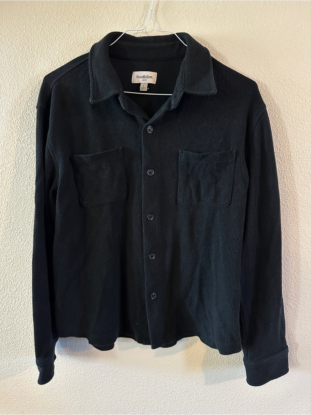 Goodfellow&Co Men's Heavyweight Knit Ribbed Shirt Jacket /Shacket